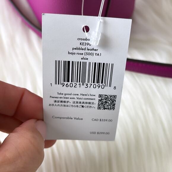 NWT Kate Spade Elsie Pebbled Leather Crossbody/ Baja Rose - Picture 10 of 10